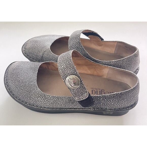 Alegria Women's Work Casual Shoes Mary Jane B&W Dots PAL-240 Size 40 (9.5/10) - Picture 1 of 9